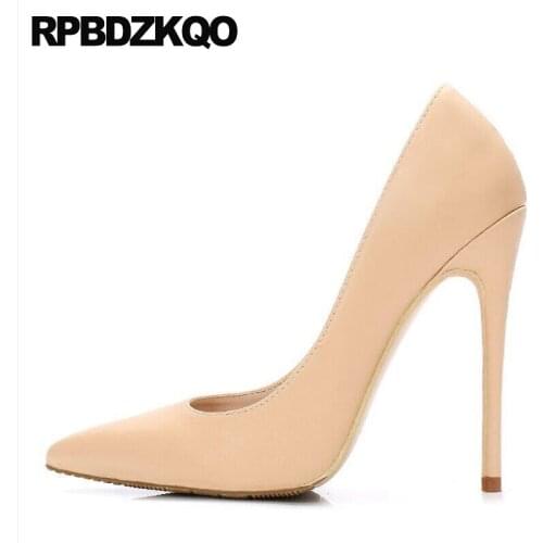 High heels 12cm 5 inch nude super sexy luxury shoes women designers pumps pointed toe fetish ultra 8cm scarpin exotic dancer