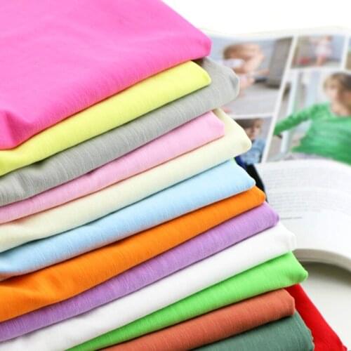 Buulqo 50x170cm width stretchy slub cotton fabric by half meter high quality fashion clothing making sewing fabric