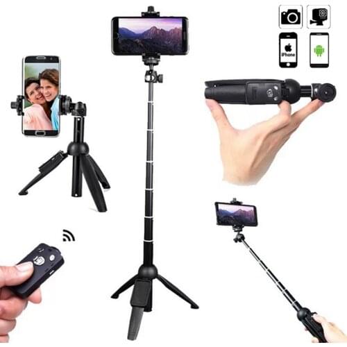 Yunteng Extendable Selfie Stick Tripod Monopod with Bluetooth Remote Shutter Universal for iPhone XS X 7plus Smartphones Gopro