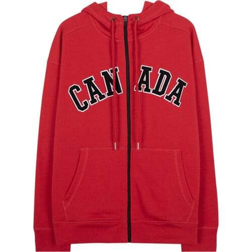 Women’s Zip Up Hoodies Long Sleeve Letter Embroidery Oversized Drawstring Sweatshirts Hooded sweatshirt