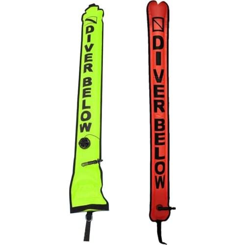 115cm Scuba Diving Surface Marker Buoy Signal Tube Sausage SMB Gear for Underwater Diving Snorkeling
