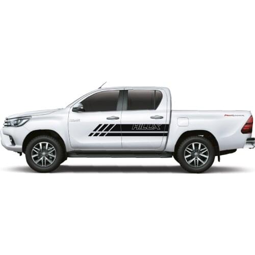 2Pcs hilux car sticker gradient body stripe racing car decals fit for TOYOTA HILUX revo vigo