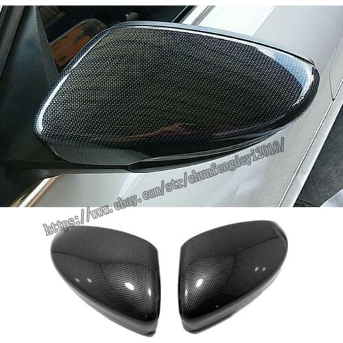 For Volkswagen CC 2011-2016 Real carbon fiber Side Rearview Mirror Cover Trim 2PCS