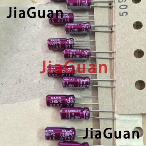 20PCS ELNA STARGET 16V10UF 5X11MM ROD 10UF 16V Red robe 10uF/16V filter audio electrolytic capacitor 16V 10UF