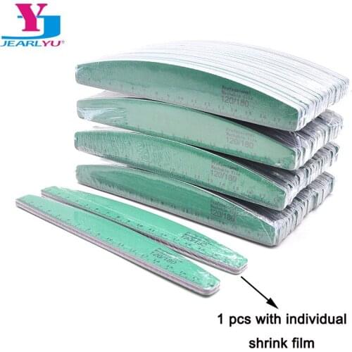 80 PCS Double-Side Nail File 120/180 Grit Professional Washable Nail Art Sanding Files Buffing Pedicure File Nail Salon Supplier