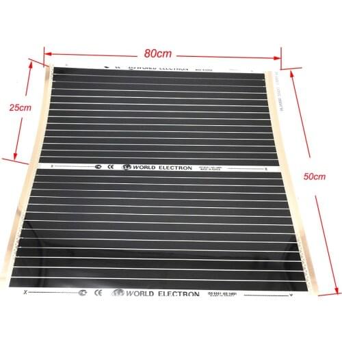 80cm x 25cm 80cm x 50cm Heating Carpet Warm Floor Hot Film, Pets Warmth