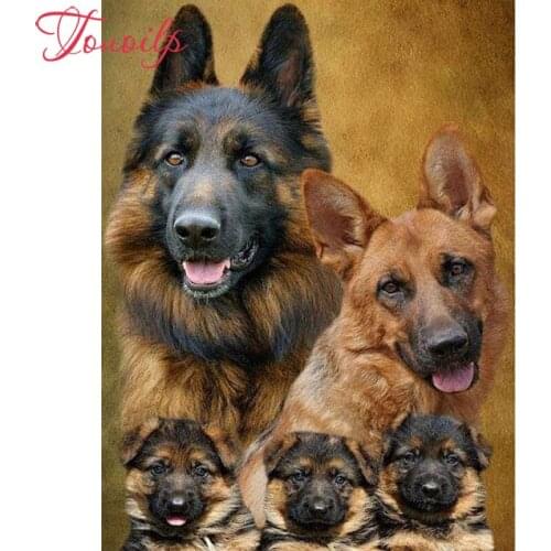 TOUOILP German Shepherd diamond painting full square&round drill diamond mosaic 3d round rhinestone diamond embroidery sticker