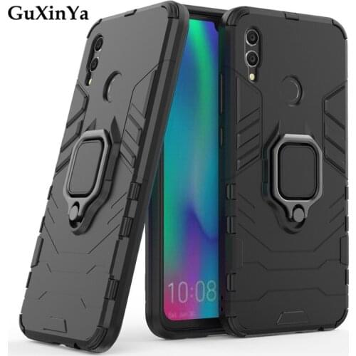 Guxinya Huawei Honor 10 Lite Phone Cases Cover Huawei Honor 10 Lite Luxury Armor Magnetic Ring Cover Huawei Honor 10 Lite Fundas