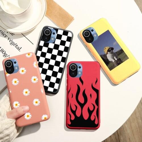 For Xiaomi Mi 11 Pro Lite Ultra Case Fashion Flame Phone Cover For Xiaomi Mi11 Mi11Pro Mi11Lite Mi11Ultra Shockproof Bumper Etui