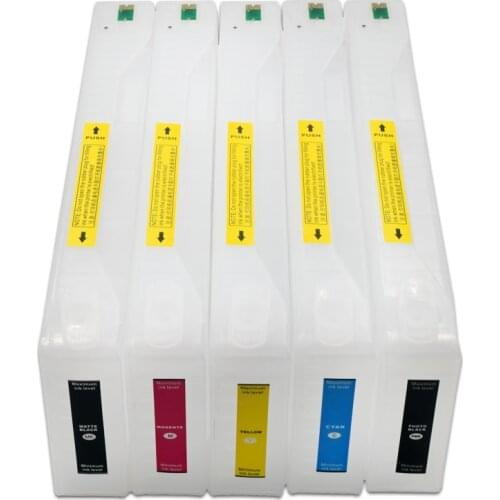 5Colors 700ml 7700 9700 Refill Ink Cartridge with Resettable Chip for Epson T6361 T6362 T6363 T6364 T6368 Ink Cartridges