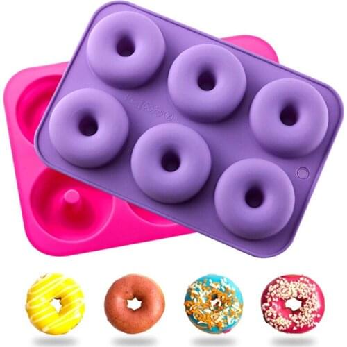 Donut mold silicone cake mold baking tools Baking Pan DIY Doughnuts Mould Maker Non-stick Silicone Cake Mold
