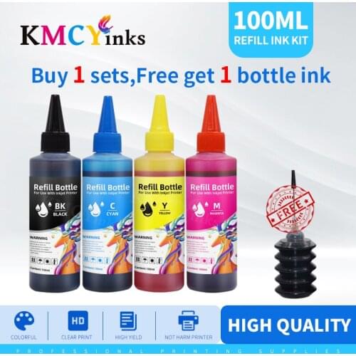 KMCYinks T1811-1814 Universal Dye Ink Kits for EPSON XP-212 XP-215 XP-312 XP-315 XP-412 XP-415 XP-225 XP-322 XP-325 printers