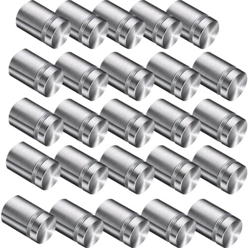 LBER 25 Packs Advertising Screws Standoff Mounts Glass Acrylic Nail for Glass Artwork and Sign Displays (3/4 x 1 Inch) Parafusos