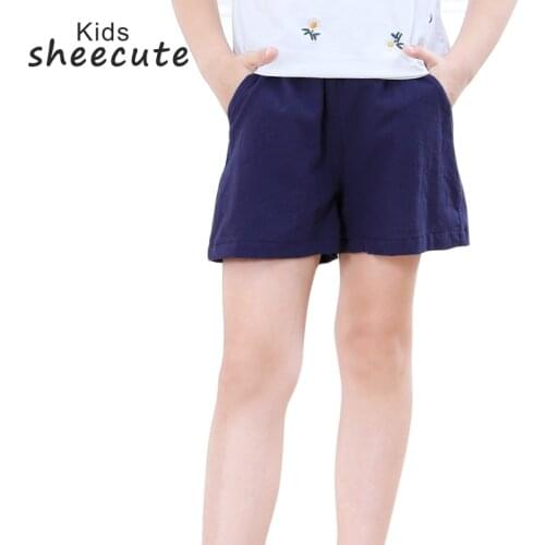 SheeCute Summer Girls Boys Candy Color Casual Cotton Loose Shorts SC2376