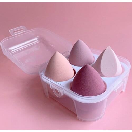 Makeup Sponge Beauty Egg Set Water Drop Shape Bevel Shape Soaking Water Puff Beauty Tool Facial Makeup Cosmetic Tools 4pcs/box