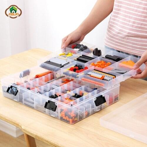 Msjo Organizer For Toy Container Plastic Tool Box Large Capacity Hand Kids Storage Case jewelry Diamond Embroidery Organizer Box