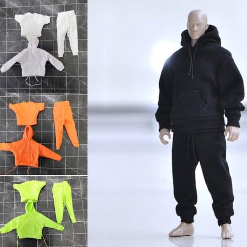 1/12 scale male hooded sweater shirt Set street casual clothes for 6 inches action figures body Model