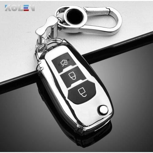 Soft TPU Car Remote Key Case Cover For Ford Fusion Fiesta Escort Mondeo Everest Ranger Explorer Mustang Key Protect Holder Shell