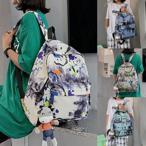 2021New Fashion School Bag For Girls Waterproof Light Weight Backpack Bookbags Printing School Backpack art student graffiti
