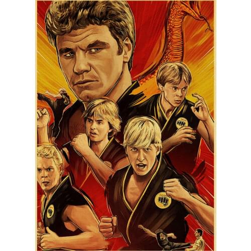 Cobra Kai retro posters are used for interior decoration high-quality kraft paper poster wall stickers