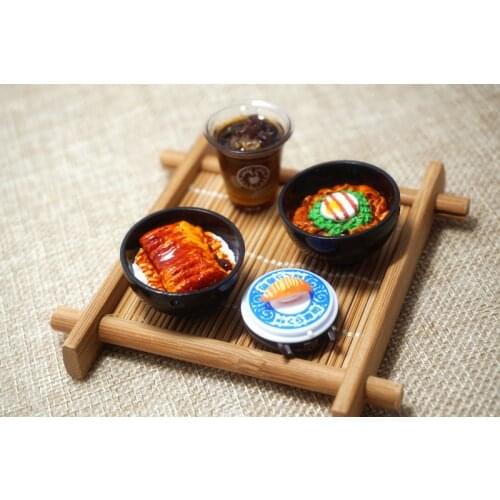 5pcs Genuine doll house props Japan food accessories for licca doll rotary sushi pendant ornaments conveyor belt sushi re-ment