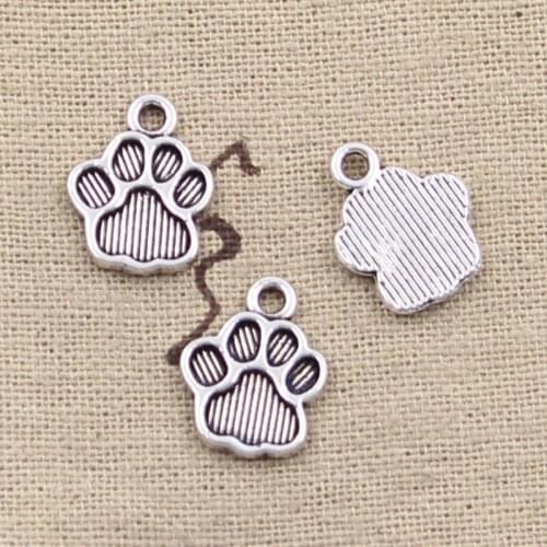 20pcs Charms Bear Paw 15x12mm Antique Making Pendant fit,Vintage Tibetan Silver color,DIY Handmade Jewelry