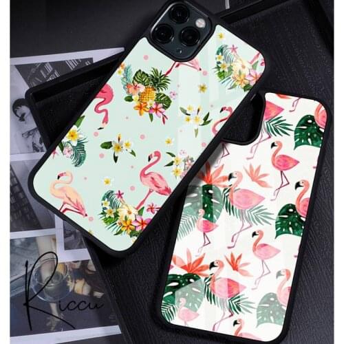 Flamingo bird color Phone Case Rubber for iPhone 12 11 Pro Max XS 8 7 6 6S Plus X 5S SE 2020 XR 12 Mini case