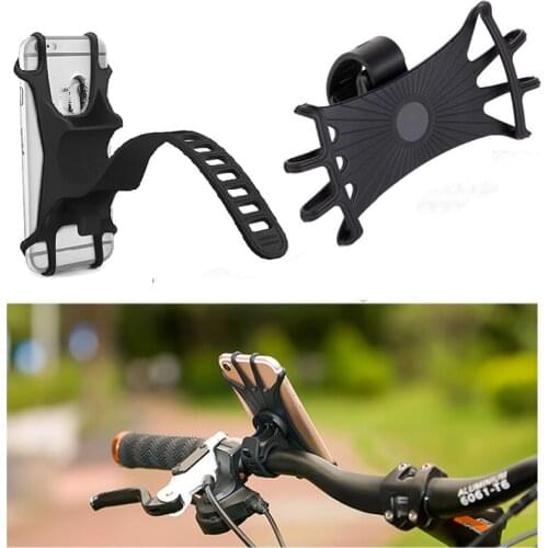 Rubber Motorcycle Telephone Holder Support Moto Bicycle Rear View Mirror Stand Mount Scooter Motorbike Phone For Samsung IPHONE