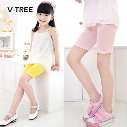 V-TREE Summer Girls Shorts Candy Color Girls Safty Shorts Pant Kids Beach Pants Shorts Kids Trousers Childrens Pants 2-10 Year
