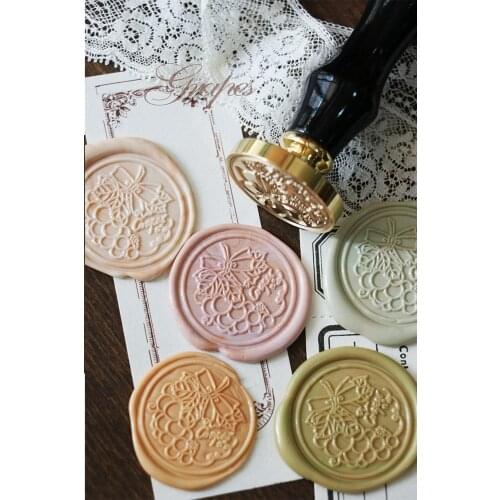 Grape fruit Wax Seal Stamp Retro Diy Metal Card Making Wax art wedding decorative signature antique Seal Replace Copper Head