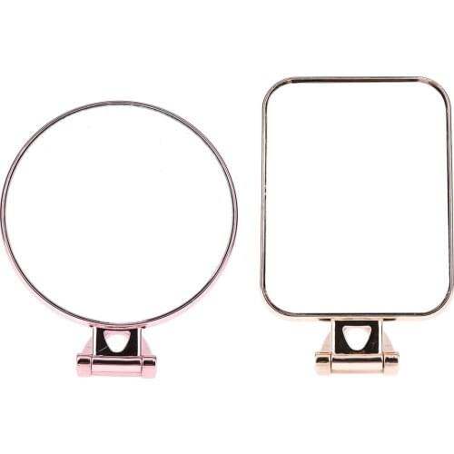 Folding Handheld Tabletop Makeup Mirror Single Side Cosmetic Compact Travel Mirrors