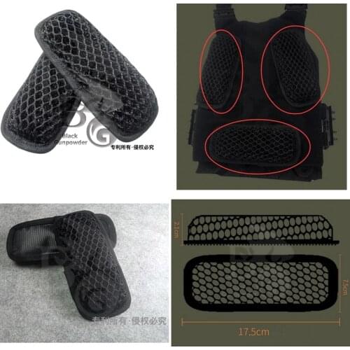 4PC Tactical Vest Breathable Mesh Pad Belt Pad Waist Pad Backpack Shoulder Pad Stereo Buffer Breathable Mesh Pad