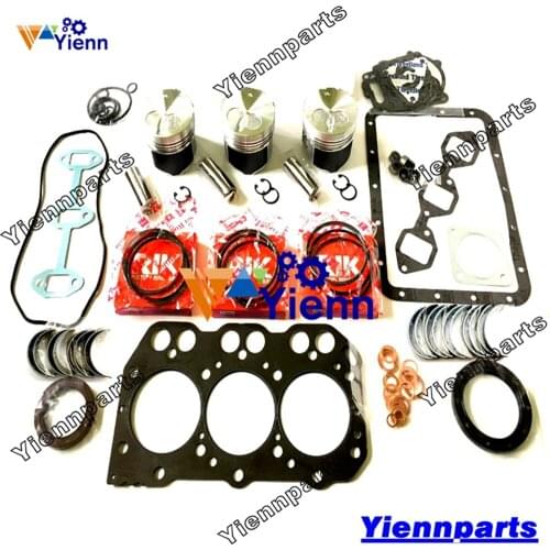 For Yanmar 3D76E Overhaul Rebuild Kit 719717-92670 119717-22080 Excavator Engine Repair Parts