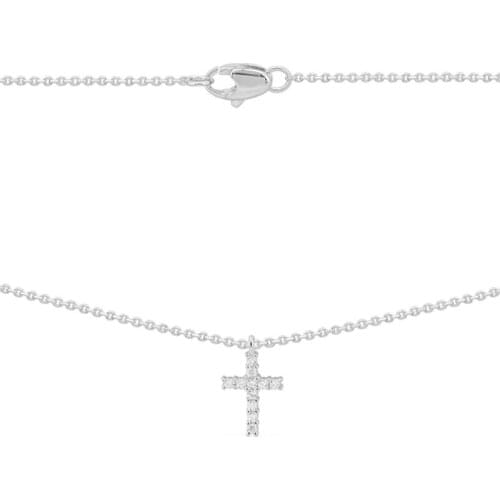 SLJELY Fashion Real 925 Sterling Silver Simple Cross Pendant Necklace Micro Zirconia Women Luxury Brand Fine MALTEST Jewelry