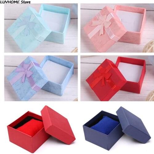 1PCS Rectangle Cardboard Jewelry Boxes Watch Gift Box Jewelry Storage Box Earrings Boxes Necklace Case Gift Wrapping Box
