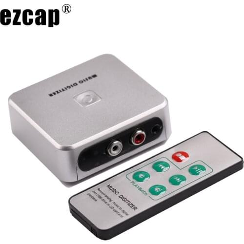 3.5mm RCA Audio Capture Music Digitizer Recorder Convert Cassette Tape LP DVD Player analog to mp3 format to USB U Disk SD Card