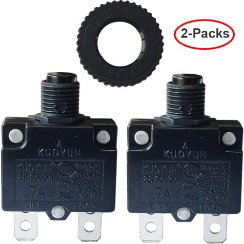 2 sets Kuoyuh 88 series7A plastic nut resettable thermal motor protection circuit breaker