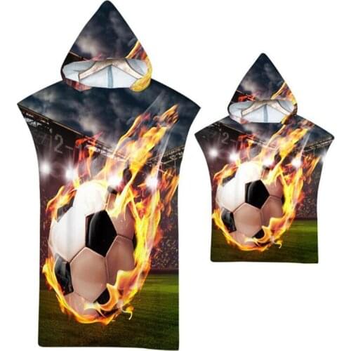 Tropical Leaves Bath Beach Towel with Hood Microfiber Hooded Robe Towel Poncho for Swimming Beach Surf Woman Bathrobe Beachwear