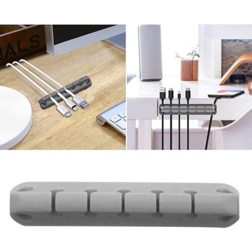 Cable Holder Clips Cable Management Cord Organizer Clips Silicone Self Adhesive for Desktop USB Charging Cable Power Cor 875F