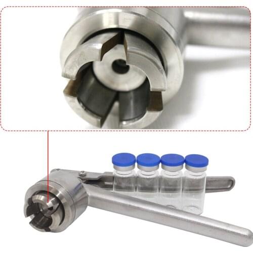 Hot stainless Steel Manual Vial Crimper 20mm Flip Off Caps Hand Sealing Machine