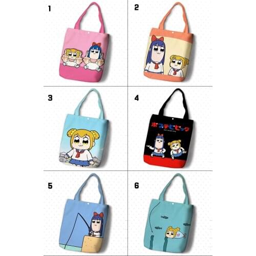 IVYYE TEAM EPIC PIPI Fashion Anime Foldable Canvas Shopping Bag Casual Shoulder Bags Customized Tote Handbag Lady Girls New