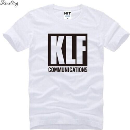 The KLF Communications Printed T Shirts Men Summer Short Sleeve O Neck Cotton Mens T Shirt Fashion Mens Top Tees Mens Clothing