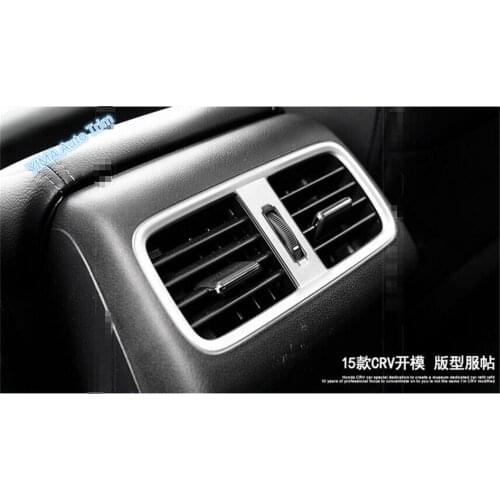 Lapetus Car Styling Rear Seat Air Conditioning AC Outlet Vent Cover Frame Trim Interior Fit For Honda CRV CR-V 2015 2016 / ABS