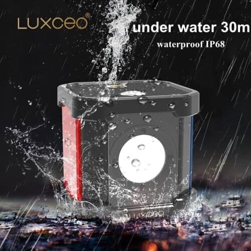 LUXCEO P4 8W Mini LED Video Light Portable RGB Video Light 10m IP68 Waterproof Color Filter Diffuser Honeycomb for DSLR Sony