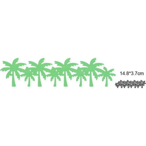 Metal Cutting Dies Cut Mold Coconut Tree Border Decoration Scrapbook Paper Craft Knife Mould Blade Punch Stencils dies