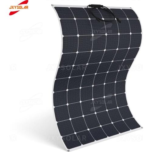 New Style Gridding Surface 200W 34.2V ETFE Sunpower Adhesive Thin Film Marine Flexible Solar Panel For RVs Yachts Boats