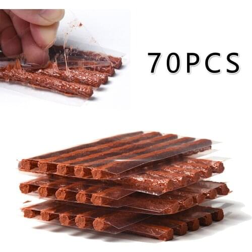 Tyre Plugs 70Pcs Strips Accessories Tubeless 10cm*6mm Car Natural Rubber Parts Patch