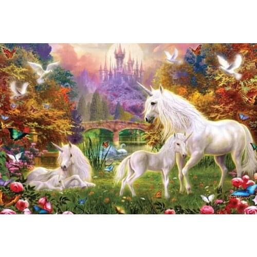 Unicorn The wooden puzzle 1000 pieces ersion jigsaw puzzle white card adult childrens educational toys