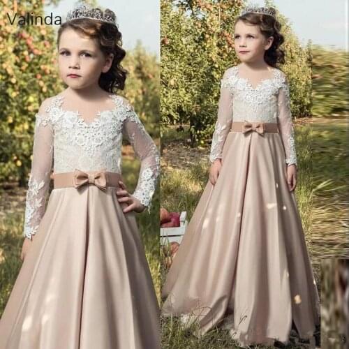 Long Sleeves Girl Pageant Dresses Formal Occasion Pageant Gowns Birthday Clothing