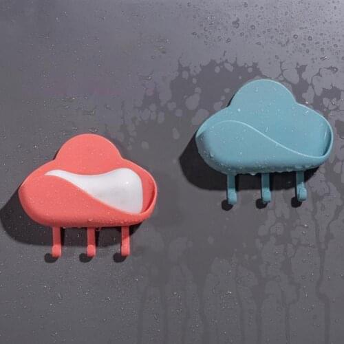 Cloud Soap Rack Self Adhesive Punch Free ABS Wall Mount Sticky Hook for Bathroom Cloud Soap Rack